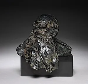 Bust of Tolstoy by Théodore Rivière (French, 1857–1912)