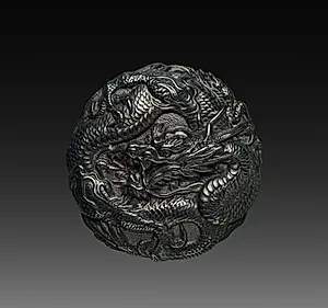 Button with Dragon by Unknown Artist