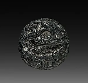 Button with Dragon by Unknown Artist