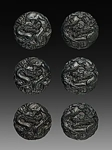 Buttons with Dragon by Unknown Artist