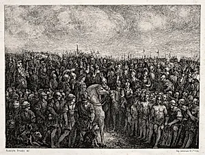 Caesar and his Prisoners by Rodolphe Bresdin (French, 1822–1885)