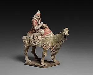 Camel with Rider (Tomb Figure) by Unknown Artist