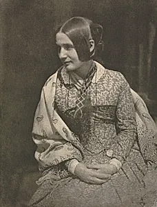Camera Work: Lady in Flowered Dress by David Octavius Hill (British, 1802–1870)