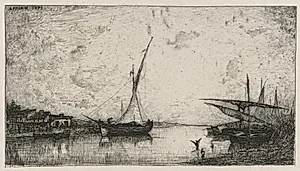 Canal aux Martigues by Adolphe Appian (French, 1818–1898)