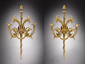 Candle Bracket Pair  by Unknown Artist