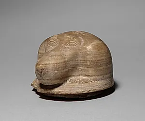 Canopic Jar with Baboon's Head (lid) by Unknown Artist