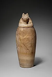 Canopic Jar with Jackal's Head by Unknown Artist