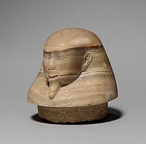 Canopic Jar with Man's Head (lid) by Unknown Artist