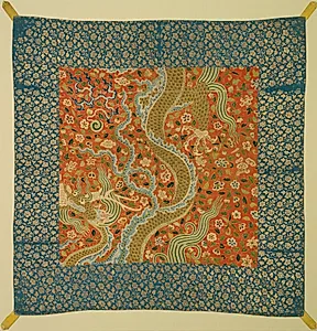 Canopy with Dragon among Flowers by Unknown Artist