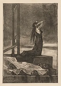 Capital Punishment: The Pain of Death (Todesstrafe: La peine de mort) by Félicien Rops (Belgian, 1833–1898)