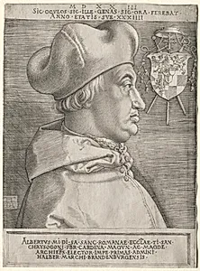 Cardinal Albrecht of Brandenburg - The Large Plate by Albrecht Dürer (German, 1471–1528)