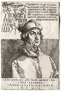 Cardinal Albrecht of Brandenburg - The Small Plate by Albrecht Dürer (German, 1471–1528)