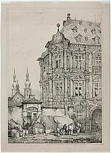 Castle of Martinsburg, Mainz, Germany by Samuel Prout (British, 1783–1852)