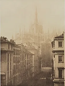 Cathedral from Corso Francesco, Milan by Léon Gérard (French)