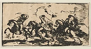 Cavalry Battle by Anonymous