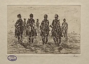 Cavalry Scene by George Hendrik Breitner (Dutch, 1857–1923)