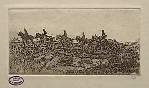 Cavalry Scene by George Hendrik Breitner (Dutch, 1857–1923)