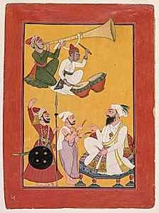 Celebrations of Krishna's Birth, from a Bhagavata Purana by Unknown Artist