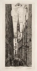 Chantrey Street, Paris by Charles Meryon (French, 1821–1868)