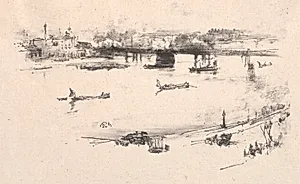 Charing Cross Railway Bridge by James McNeill Whistler (American, 1834–1903)