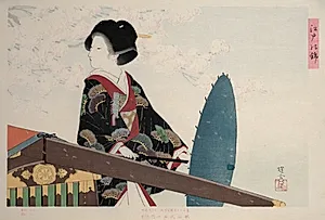 Cherry Blossoms, from the series Brocades of Edo by Ikeda Terukata (Japanese, 1883–1921)