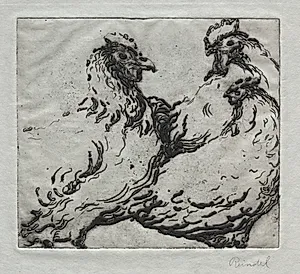 Chickens by William George Reindel (American, 1871–1948)