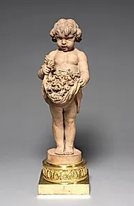 Child Carrying Fruit and Flowers