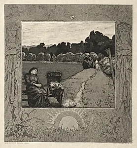 Child, from On Death, Part I, Opus XI (Kind, Vom Tode, Erster Teil, Opus XI) by Max Klinger (German, 1857–1920)