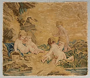Children Playing: The Bath by Charron (French)