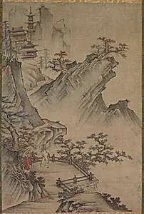 Chinese Literatus Viewing a Valley by Unknown Artist
