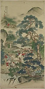 Chinese Sages in a Garden by Unknown Artist