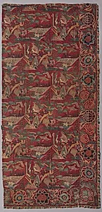Chintz Bed Cover or Hanging with a Japanese-inspired Pattern, Right Half by Unknown Artist