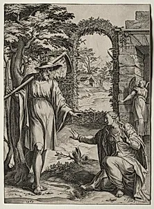 Christ Appearing to Mary Magdalen by Cornelis Cort (Dutch, 1533–1578)