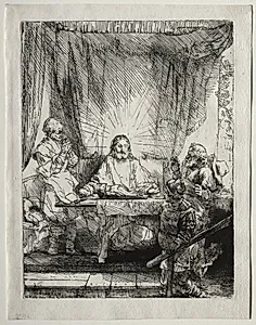 Christ at Emmaus: The Larger Plate