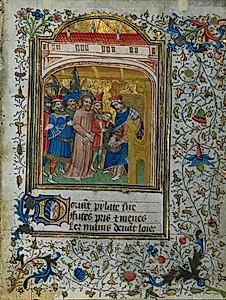 Christ before Pilate: Leaf from a Book of Hours (2 of 6 Excised Leaves) by Henri d'Orquevaulx (French)