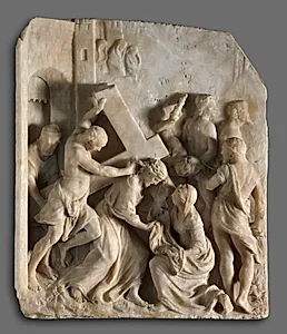 Christ Carrying the Cross with Saints Simon and Veronica by Jacques Dubroeucq (Netherlandish, 1500/10–1584)