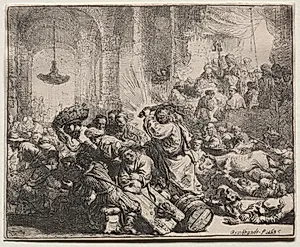 Christ Driving the Money Changers from the Temple by Rembrandt van Rijn (Dutch, 1606–1669)