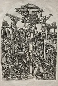 Christ on the Cross between the Two Thieves by Jean Duvet (French, 1485–1561)