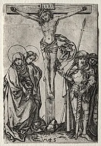 Christ on the Cross by Martin Schongauer (German, c. 1450–1491)