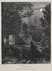 Christmas (Folding the Last Sheep) by Samuel Palmer (British, 1805–1881)