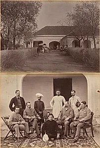 Civil officers at Jhansi (recto); Mr. William's House, Jhansi (verso) by Raja Deen Dayal (Indian, 1844–1905)