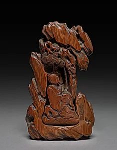 Clip for Paper with Sage Seated Under a Pine by Pu Zhongqian (Chinese, active 1600s)