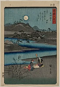Cloth Fulling Jewel River in Settsu, from the series Six Jewel Rivers of the Various Provinces by Utagawa Hiroshige (Japanese, 1797–1858)