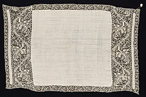 Cloth with Border of Vegetal Pattern by Unknown Artist