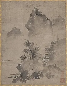 Coastal Landscape in the Haboku Style by Keison (Japanese, active late 15th to early 16th century)
