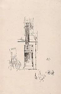 Cocks and Hens, Hotel Colbert by James McNeill Whistler (American, 1834–1903)
