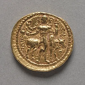 Coin of Kushan King Vasudeva I (reverse) by Unknown Artist