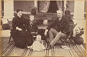 Col. Carpendale and family, Neemuch (recto, bottom) by Raja Deen Dayal (Indian, 1844–1905)