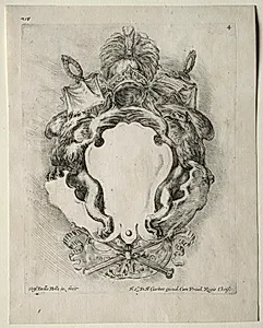 Collection of Various Caprices and New Designs of Cartouches and Ornaments:  No. 4 by Stefano Della Bella (Italian, 1610–1664)