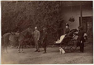 Colonel H.R. Thuillier and His Wife Emmeline Williams Thuillier, Shimla by Raja Deen Dayal (Indian, 1844–1905)